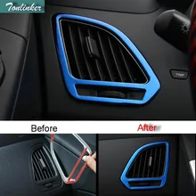 Tonlinker 2 шт. DIY Автомобильный Стайлинг из нержавеющей стали передний Кондиционер Выход vent light box чехол для HYUNDAI ix35 аксессуары