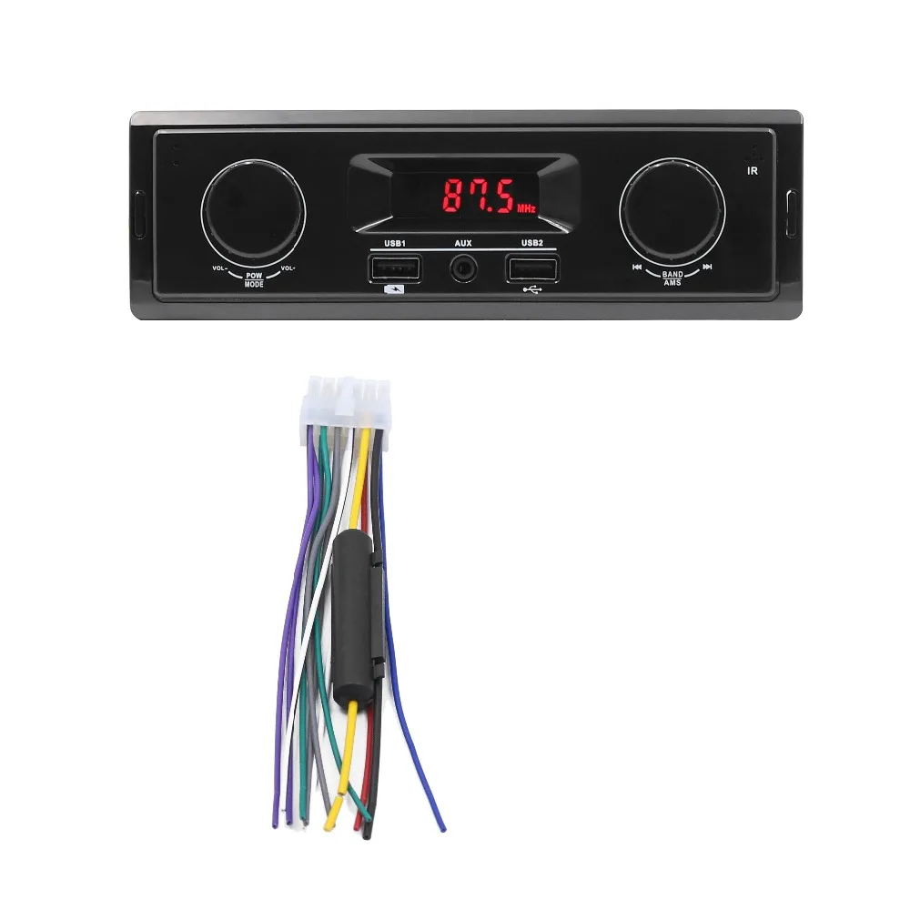 

12V Car MP3 Player LED Screen Stereo Audio FM Auto Radio Tuner Music Playing AUX Input USB Charging EQ sound effect