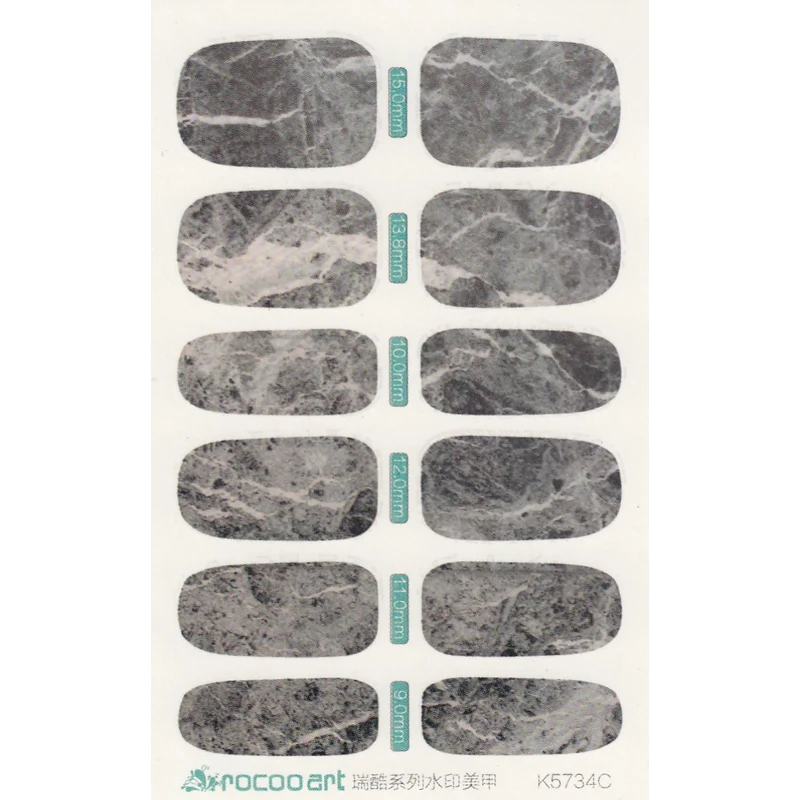 Второго поколения мода размещено бумага передачи полное покрытие для ногтей наклейки для ногтей лак патч серый Мрамор K5734 арт сиреневые