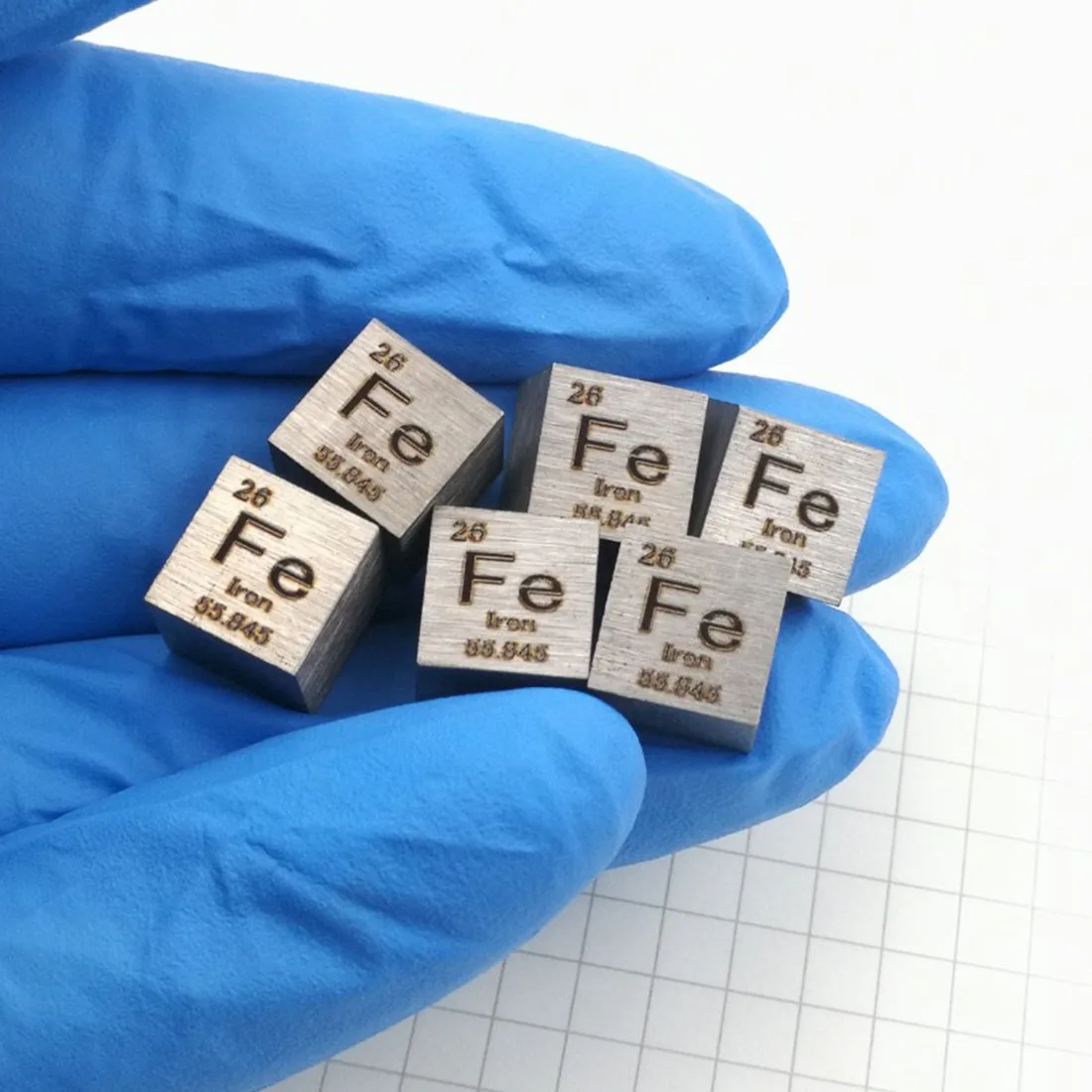  10 X 10 X 10mm (Fe≥99.9%) Wiredrawing High Purity 4N Ferrum Cube Periodic Table Of Elements Cube Fe