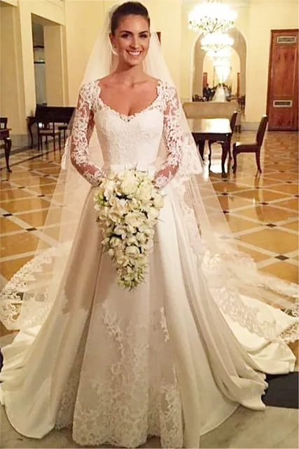 Lace Long Sleeve Wedding Dresses