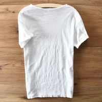 Coton doux à manches courtes col rond été hommes T-shirt décontracté marque vêtements respirant T-shirt hommes italie Style hommes T-shirt Camiseta 2
