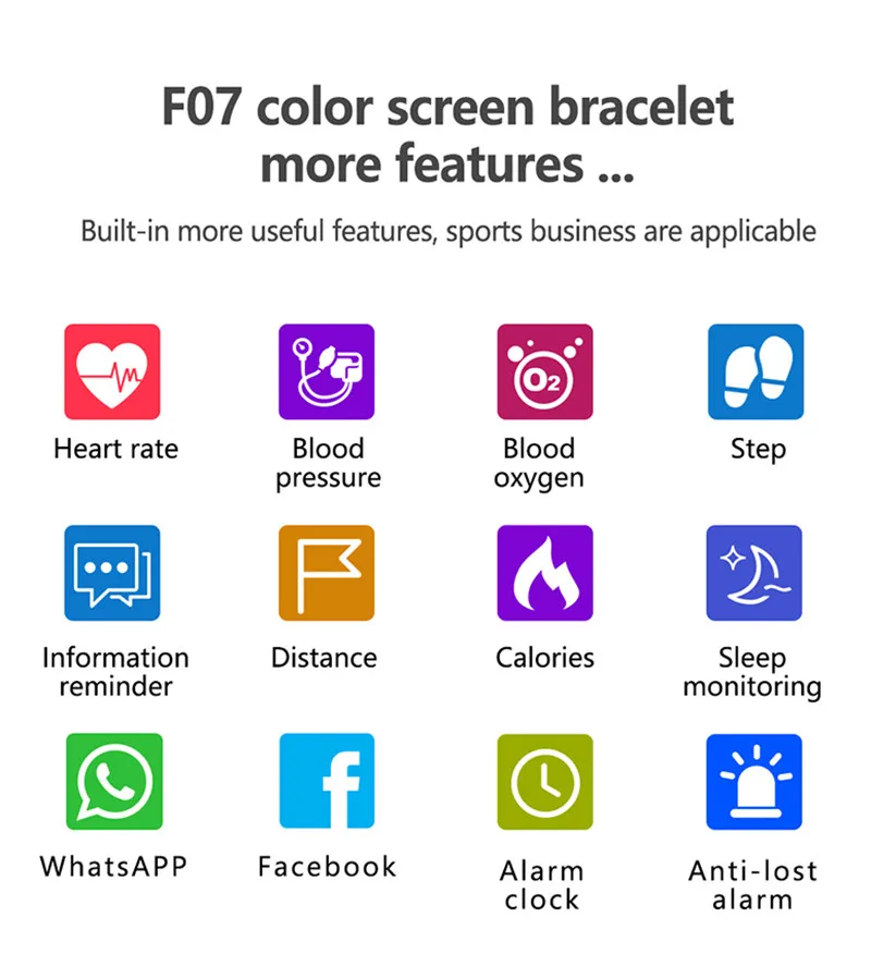 F07 corol banda inteligente pulseira de fitness