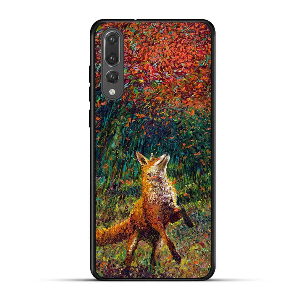 Мягкий силиконовый чехол для телефона Huawei Mate 20 lite White fox lovely cunning pro 10 Lite Luxury