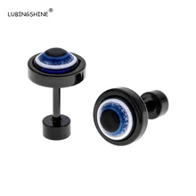 LUBINGSHINE для женщин и мужчин гвоздик для пирсинга серьги дьявол глаз нержавеющая сталь анти-аллергические серьги гвоздики ювелирные изделия серебро/золото/черный Brincos