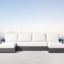 Новое поступление патио садовые алюминиевые люкс U-chaise секционные