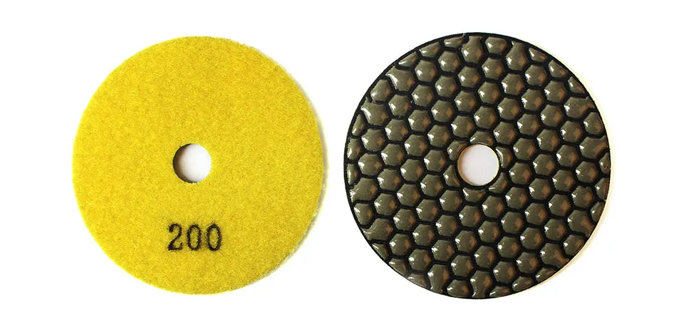 Z-LION 4 дюйма сухой алмазный Полировочный диск колодки Гибкая Смола Бонд шлифовальный диск для гранит, мрамор, камень полировки комплект из 3 предметов, 7 шт. 100 мм(диаметр