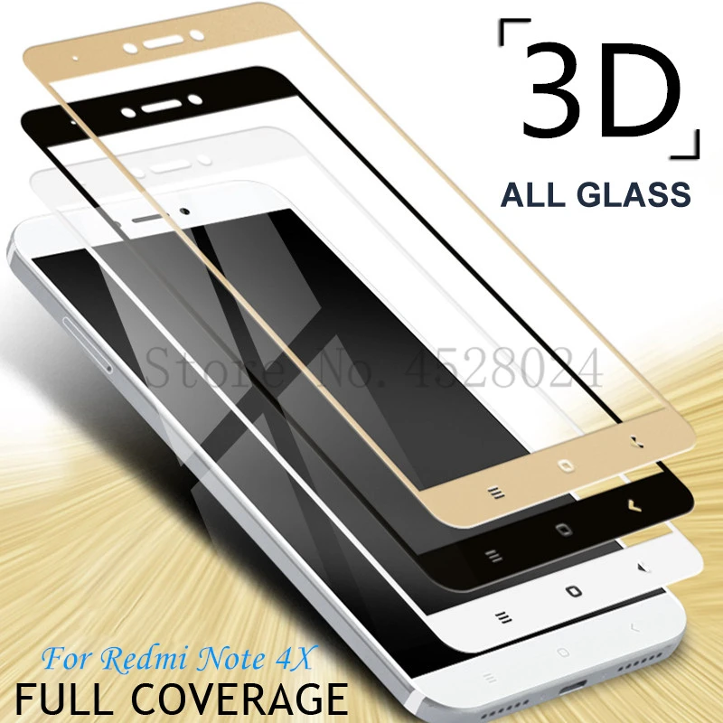 3D Full Cover Tempered Glass For Xiaomi Redmi Note 4 4X Redmi Note 4 Pro Note