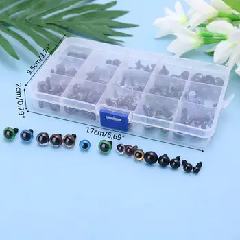 

150Pcs DIY Doll Puppet Plastic Eyes 6mm/8mm/9mm/10mm/12mm Safety Washers Pads For Handmade Bear Toy