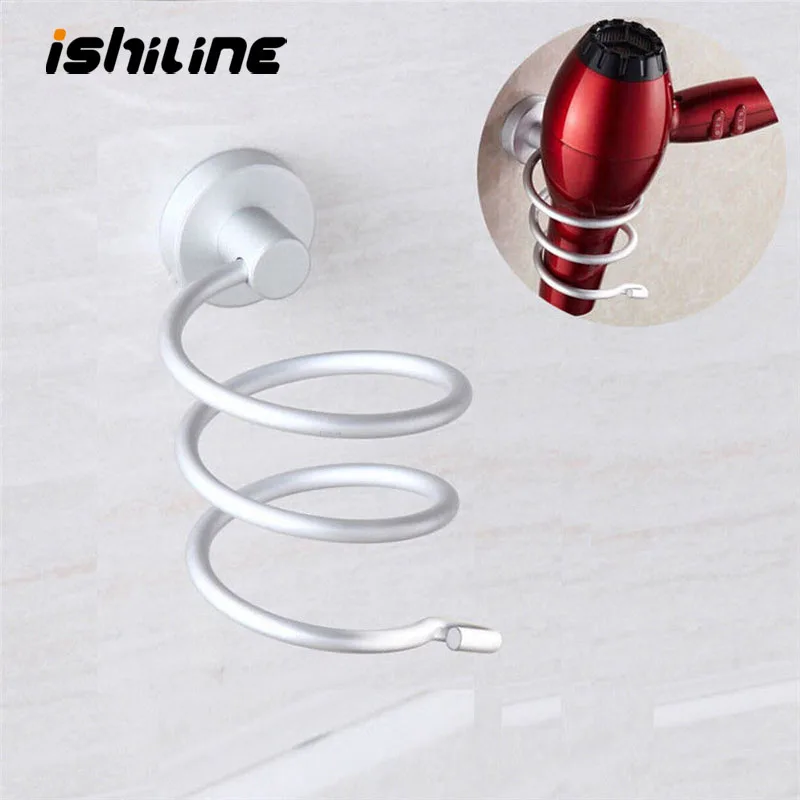 

1PC Wall-mounted Hair Drye Rackr Space Aluminum Bathroom Shelf Storage Hairdryer holder for hairdryer