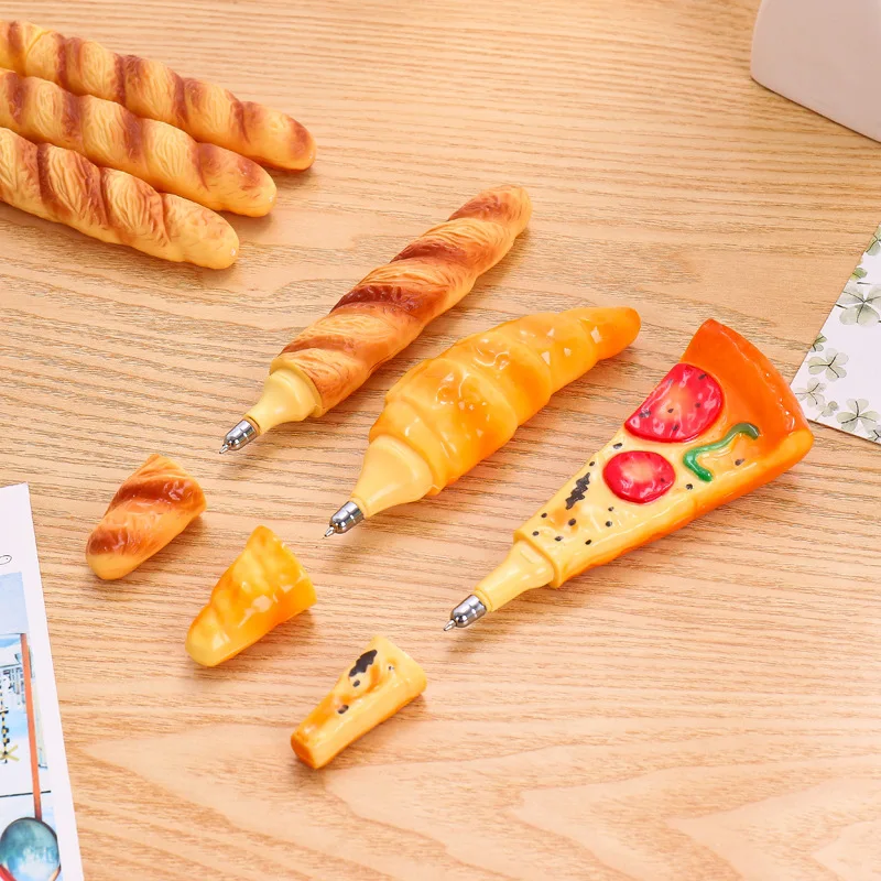 Новинка, забавный имитационный хлеб для моделирования пиццы, шариковая ручка Creativo, новинка, школьные стационарные офисные принадлежности, подарки для детей