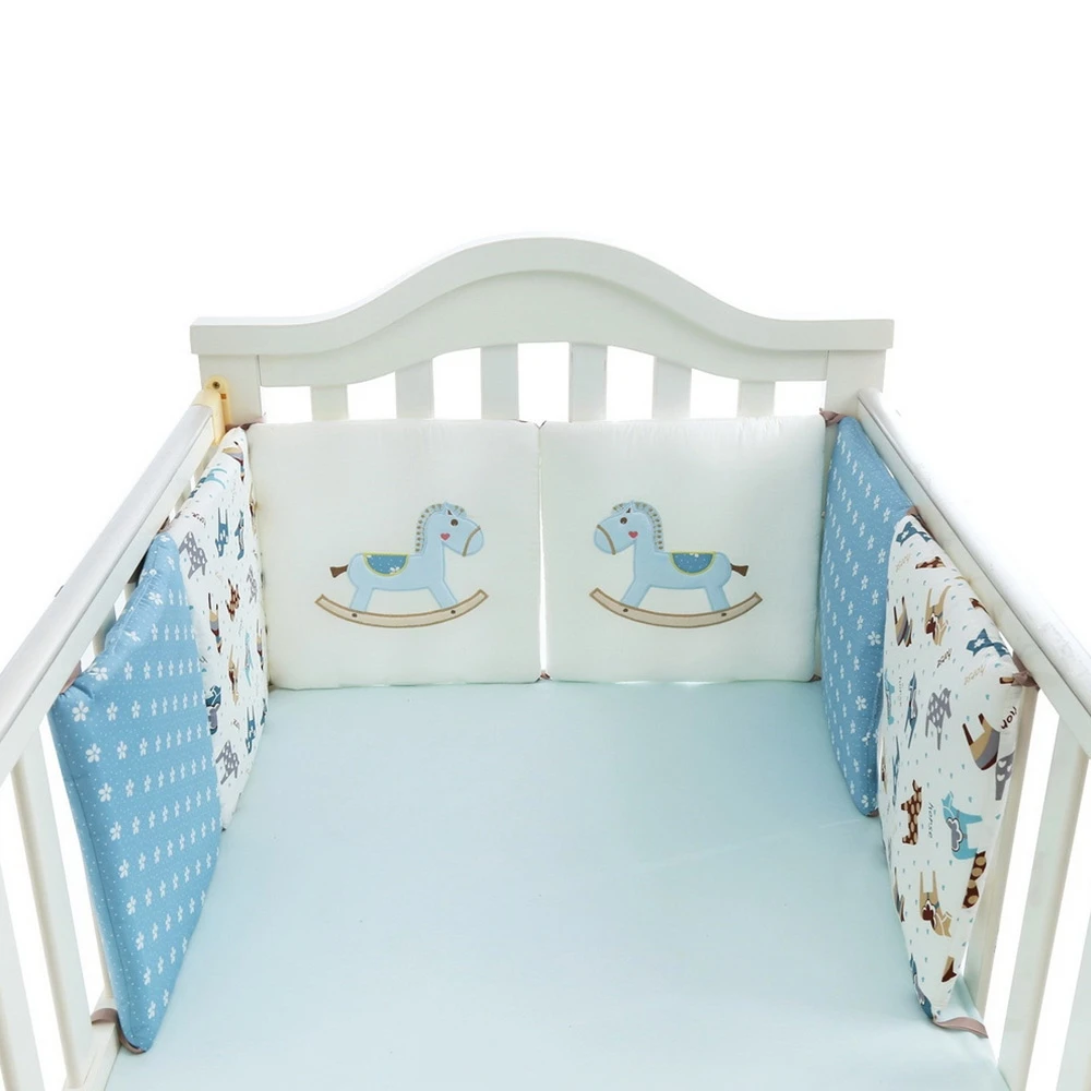 6 шт./компл. Детская кровать бампер удобный мультфильм печать бамперы кровать детская кроватка бампер новорожденных защита для кроватки постельные принадлежности спинка
