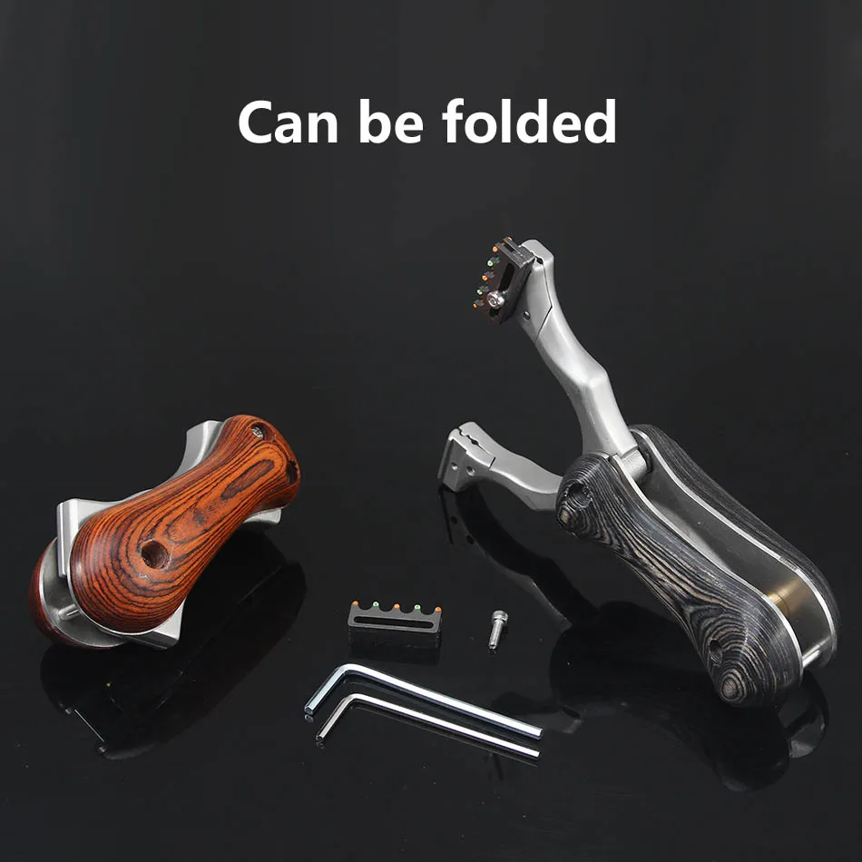 

Stainless Stainless Steel Metal Slingshot Catapult Sling Shot Marble Outdoor Hunting Accessories with Powerful Rubber Band