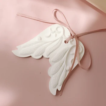 

New Wing Aromatherapy Wax Tablets Silicone Mold Angel Wing DIY Plaster Gypsum Mould For Car Pendant Cake Molds