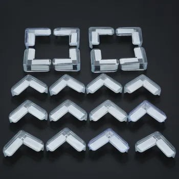 

DRELD 20pcs Baby Child Kids Safety Soft Silicone L Shaped Table Corner Edge Anti-collision Cushions Guards Protectors Cover Safe