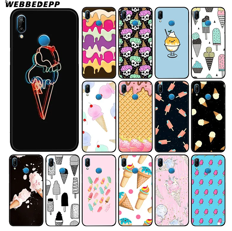 WEBBEDEPP Ice Cream Sweet Soft Case For Huawei P30 P20 Pro P10 P9 Lite 2017 P Smart 2019 &amp Nova 3 3i Y9 |