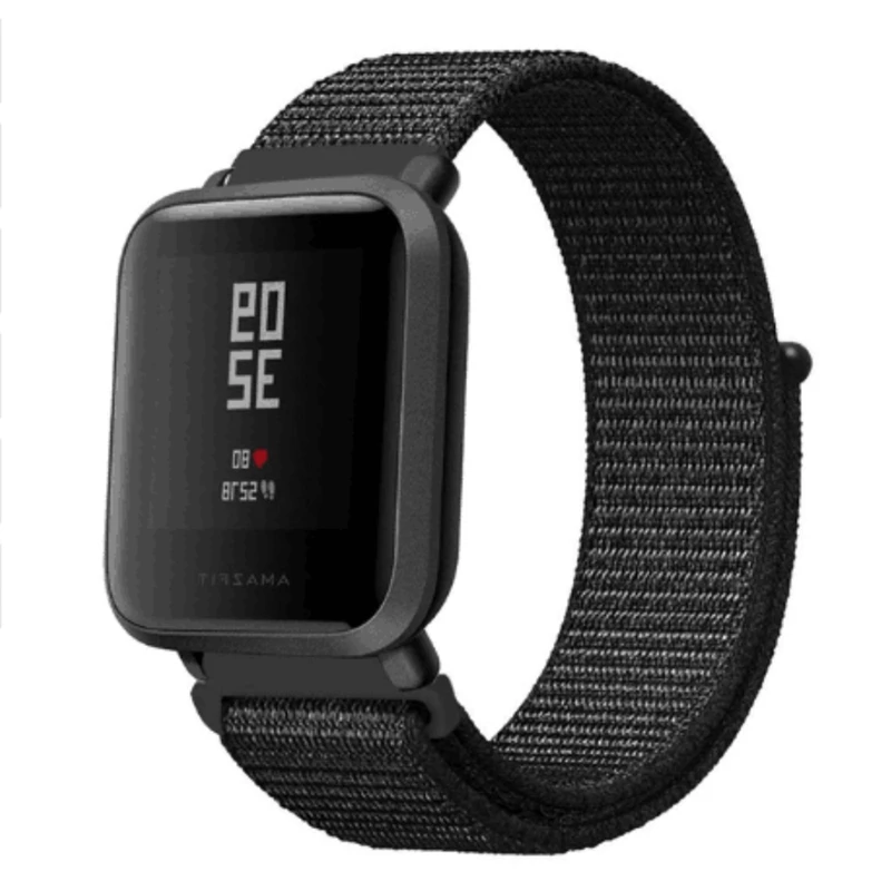 Спортивный нейлоновый ремешок YUEDAER для Xiaomi Amazfit Bip, Смарт-часы, ремешок, черный, зеленый, браслет для Amazfit Bip, аксессуары, ремни