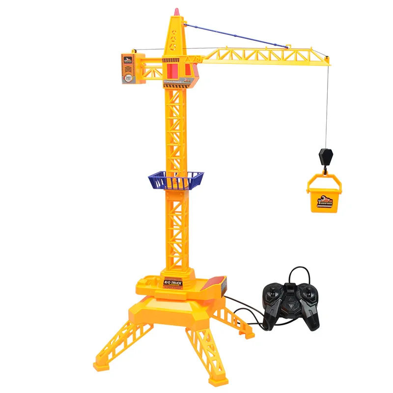 

Rc Crane 2.4G Remote Control Simulation Sound Effect 6 Channel Toy with Music Tower Crane Engineering Vehicle Gift For Children