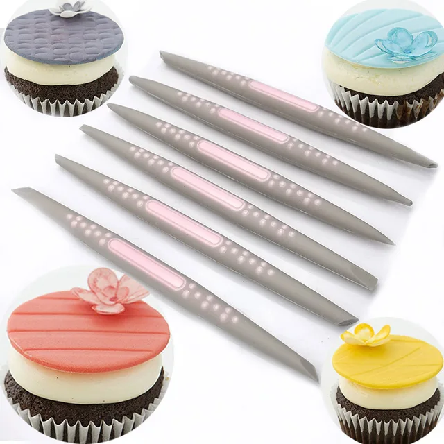 6Pcs/set Fondant Cake Sugar Soft Tip Shapers Modelling tool Cakes