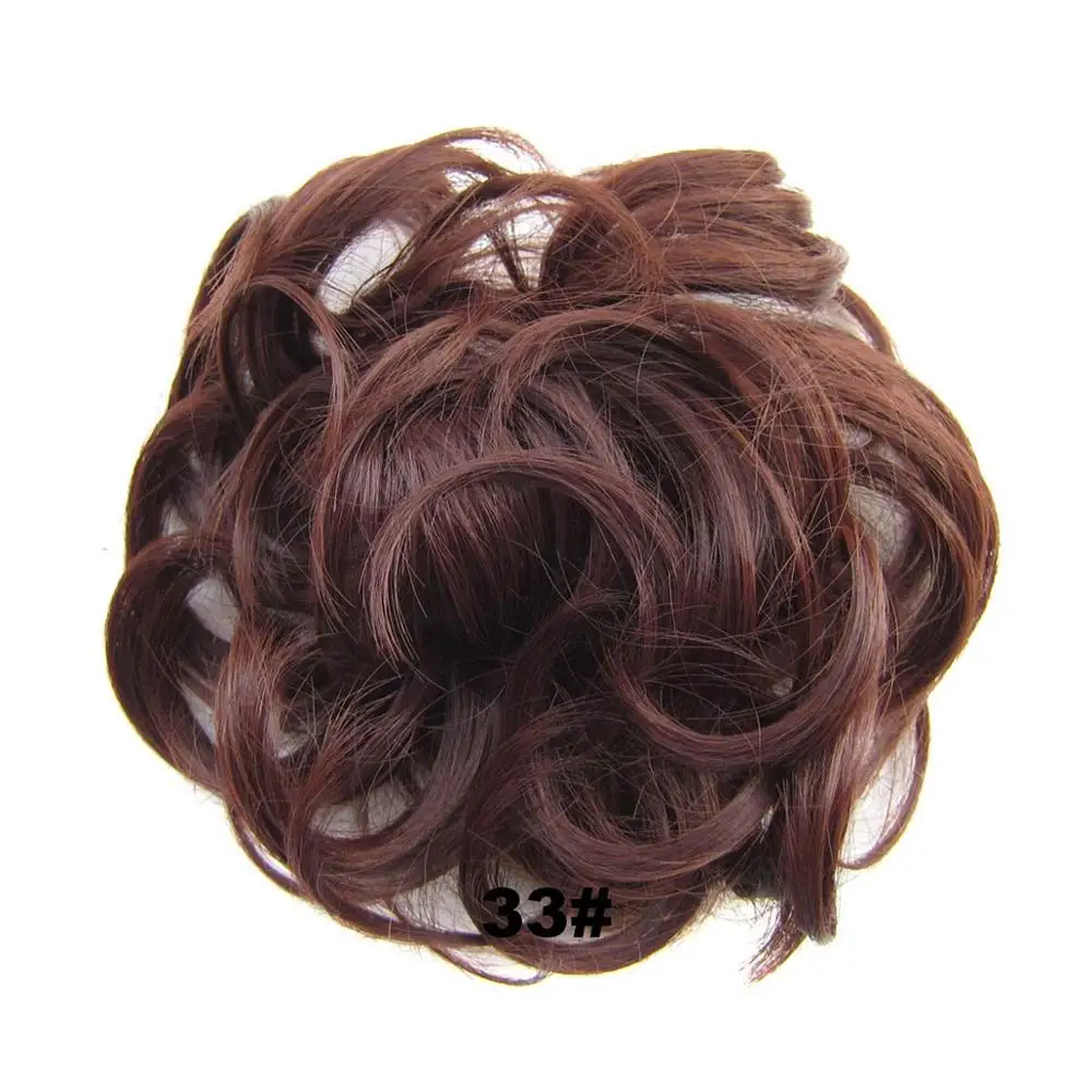 Delice женский кудрявый шиньон с эластичной резинкой синтетическая резинка для волос обертка волосы грязный пучок шиньоны - Цвет: #33