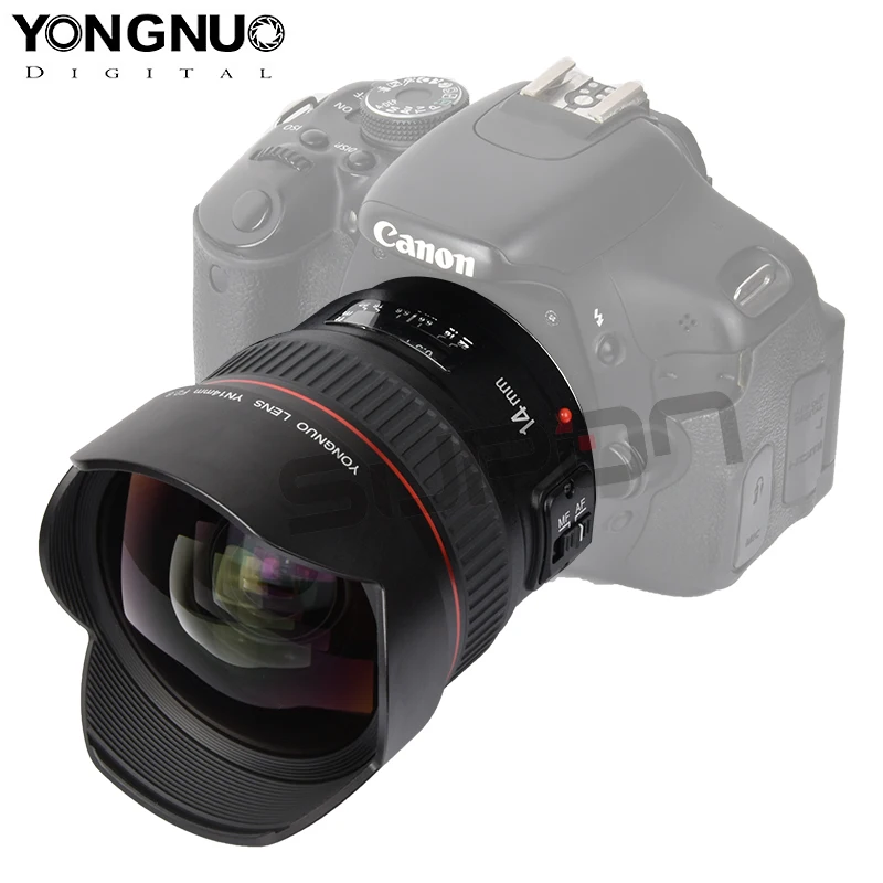 Новое поступление, YONGNUO YN14mm AF MF F2.8 ультра широкоугольный объектив камеры для Canon 60d 600d 1300d t5i 6d 550d 70d eos 1300d 7d