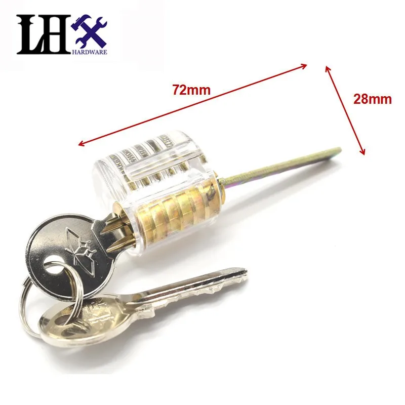 LHX аппаратные средства c Cutaway Т-замок прозрачный замок обучение мастерство профессиональная вязкая практика замки замок выбрать для слесаря