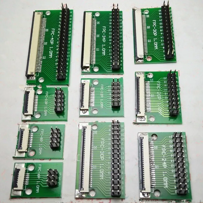 

1.0mm one-side weldin FFC/FPC 6P Connector Adapter Plate Flat Cable Socket Adaptor Connector to DIP Double row for PCB Board