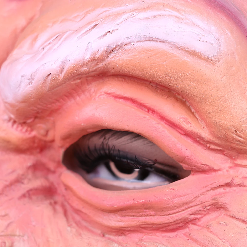 Creepy Old Man Mask With Hair Masquerade Old Man Mask Halloween Mask Props New (8)