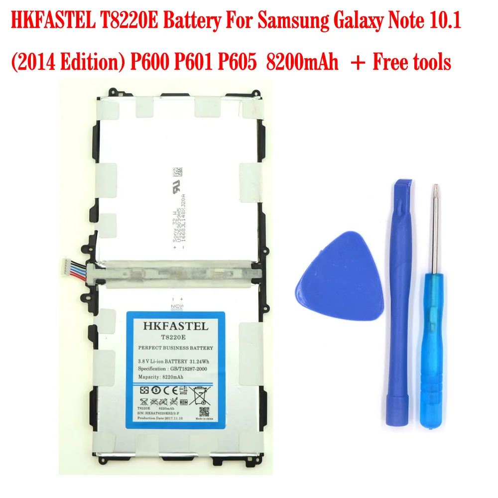 HKFASTEL Новый T8220E 8200 mAh Батарея для samsung Galaxy Note 10 1 (2014 Edition) P600 P601 P605 бесплатная