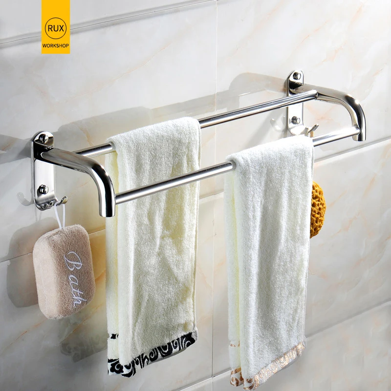 

Stainless Steel Towel Bar Rotating Towel Rack Bathroom Kitchen Wall-mounted Towel Polished Rack Holder Hardware Accessory