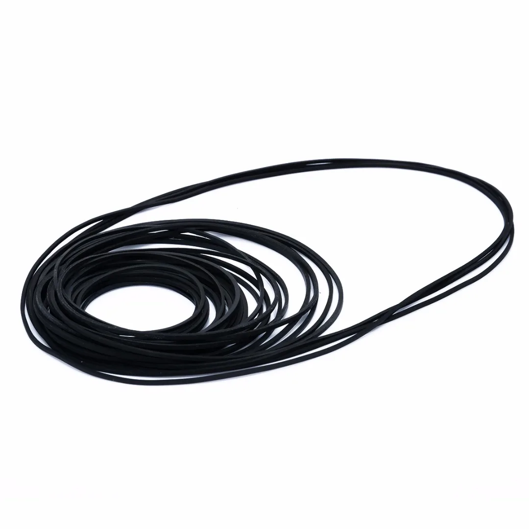 30pcs Small Fine Pulley Pully Belt Black Rubber Engine Drive Belts For DIY Toy Module Car Mayitr Power Transmission Parts