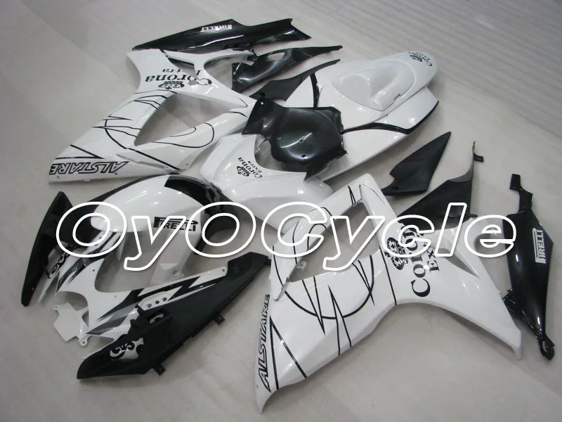 

For 06-07 Suzuki GSXR600 GSXR750 K6 K7 GSXR 600 750 Injection Motorcycle ABS Fairing Bodywork Kit 2006 2007 White Black