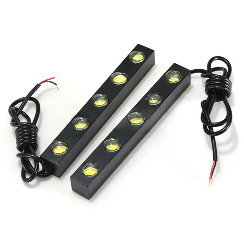 

TOYL 2X Universal 5 LED Car Daytime Running DRL Fog Light Lamp
