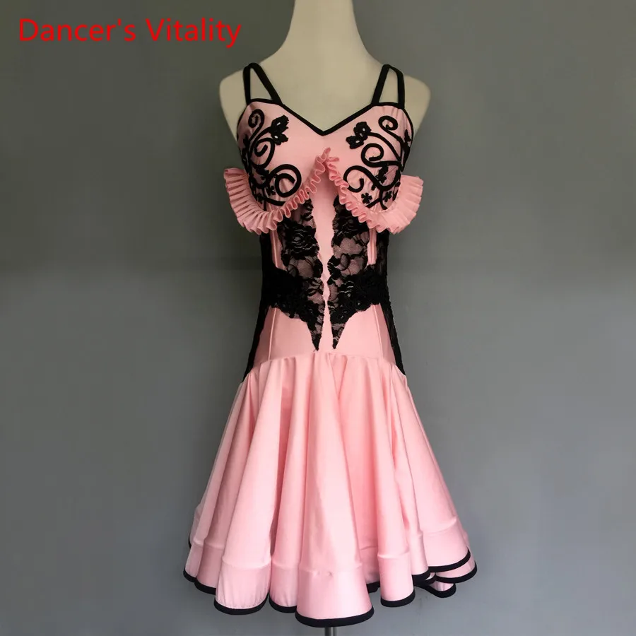 

Latin Dance Dress For Women Sexy Sling Backless Sumba Dancing Costumes Adult Stage Rumba Professional Latin Dresses