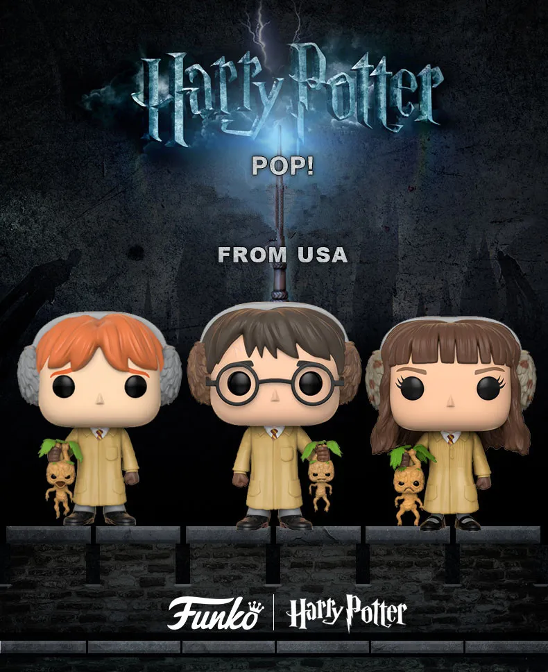 FUNKO POP Movie: Гарри Поттер-Гермиона/Рон, виниловые куклы, игрушки, модель для детей, подарок на день рождения, коллекционный подарок, официальная оригинальная коробка