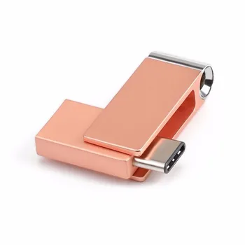 

Type-C USB3.0 Rotary Dual Plug Flash Drive 16/32/64GB Memory Stick Pen Drive U Disk for Macbook for Samsung S8 for Xiaomi
