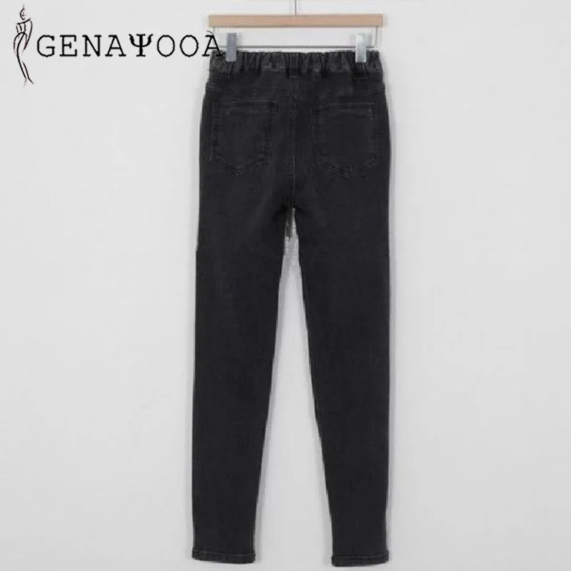 Genayooa женские узкие джинсы длиной до щиколотки эластичные брюки с высокой посадкой с высокой талией женские джинсы деним узкие брюки уличная винтажная джинсы