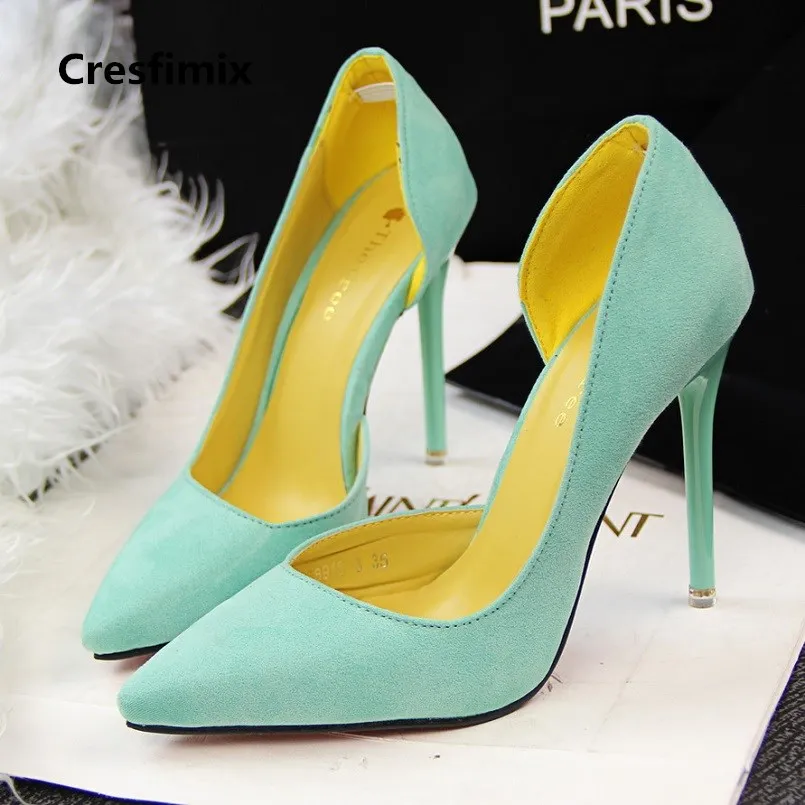 

Cresfimix women sexy party night club high quality high heel pumps lady casual street high heel shoes cute sweet shoes c2905