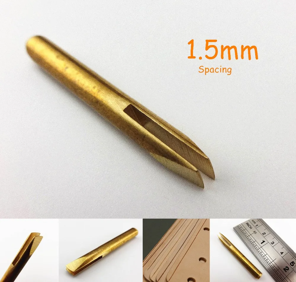 

1pc 1.5mm Leather Craft Brass Edging Crease Press Line Electric Solder Iron Tip Tool - Stamping Knife Cutter Punch Chisel Edger