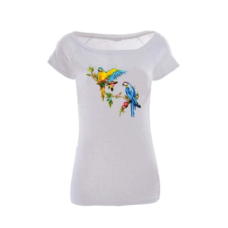 Patches-Iron-On-Stickers-Watercolor-Bird-Print-On-T-Shirt-Washable-Clothes-Decoration-New-Design-Diy (2)