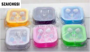 

SZAICHGSI Cheapest colorful 3.5mm In ear candy Earphone With Crystal Box As Gift For MP3 MP4 Mobile phone wholesale 500pcs/lot