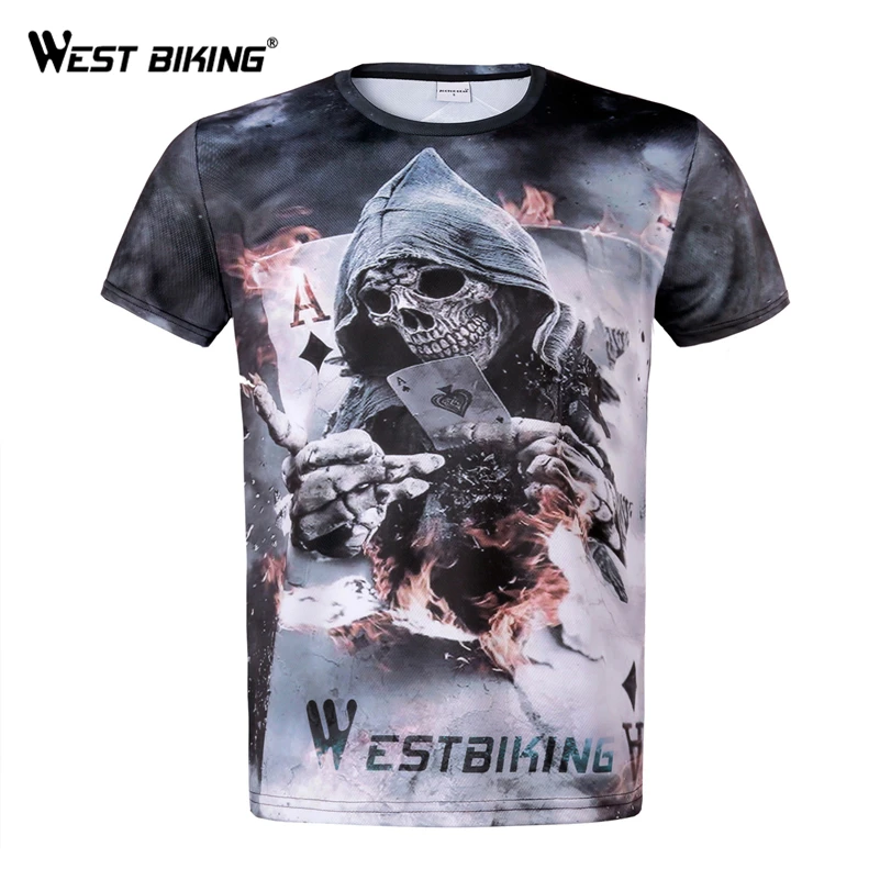 

WEST BIKING Breathable Cycling Jersey Summer MTB Cycling Clothing Bicycle Short Maillot Ciclismo Sportwear Bike Clothes T-shirt