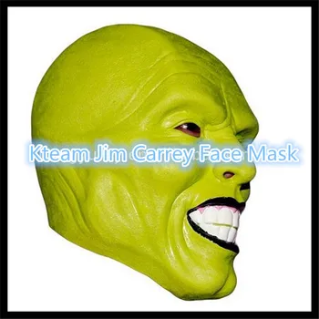 

Top Grade 100% Latex Halloween Party Cosplay Latex Mask Jim Carrey Costume Fancy Dress Famous Movie Film Props 'The Mask' Toys