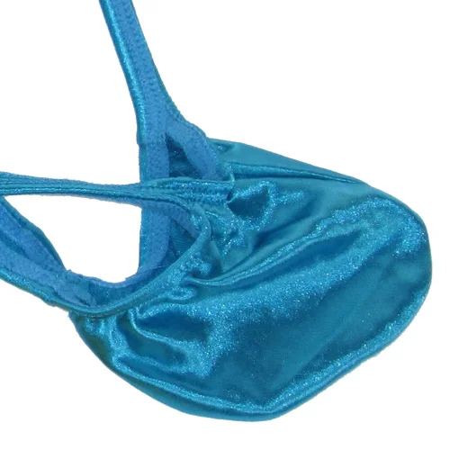 G403Y Mens Sexy Thong Bulge Pouch Low Rise string thong shiny silky Satin Knit