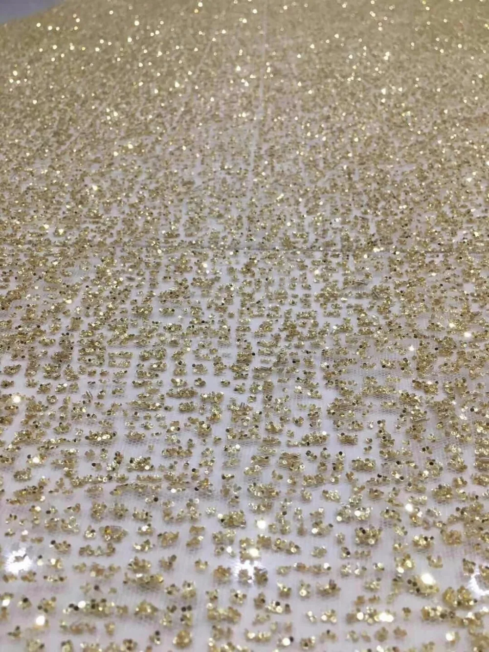 

AG6 Champagne gold glitter tulle mesh lace for wedding/ evening dress/stage,by dhl