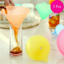 5 шт./упак. красочные Воронка малых и средних большое разнообразие жидкого масла Кухня комплект Воронка малых и средних жидкого масла богатый ассортимент комплект