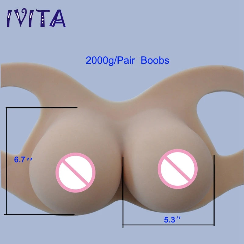 

one pair EE cup(2000g) aritificial silicone breast forms for mastectomy crossdresser