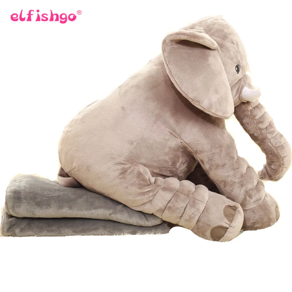 

Elephant Soft Pillow Plush Toy Elephant with Blanket 2 in 1 Plush Pillow Blanket Stuffed Animals Kids Birthday Gifts 60cm