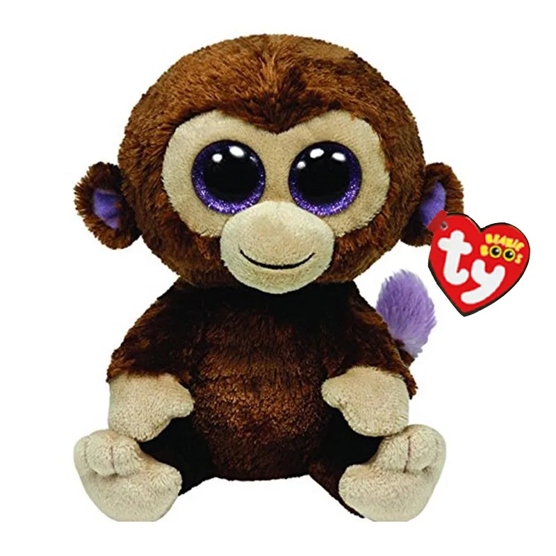 

Ty Beanie Boos Stuffed & Plush Animals Brown Monkey Toy Doll With Tag 6" 15cm