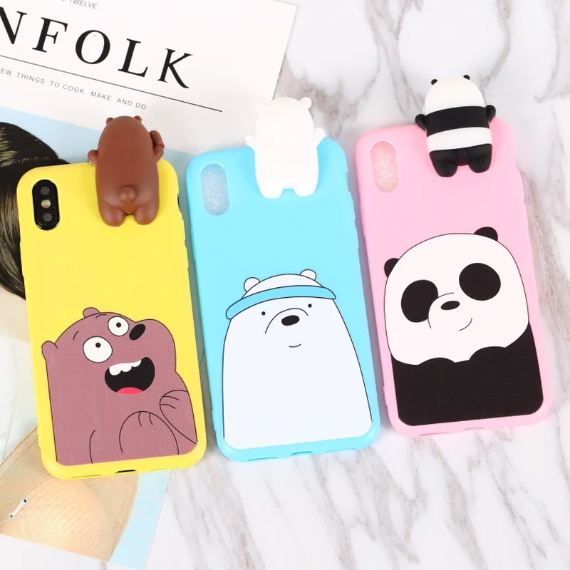 3D Cute Cartoon Phone Case for IPhone X 6 XS 6S 7 8 XR MAX Plus TPU Painted Soft Silicone |